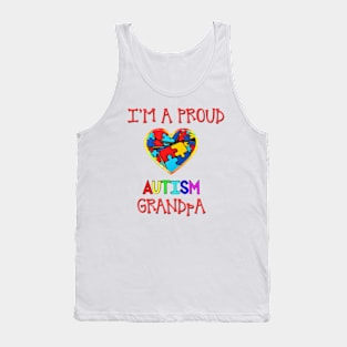 Proud Autism Grandpa Tank Top